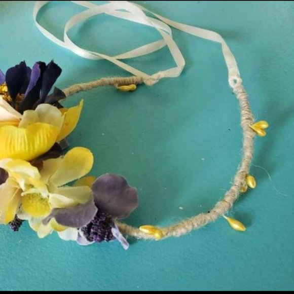 Newborn Spring Easter Flower Crown Headpiece - Picture 4 of 4